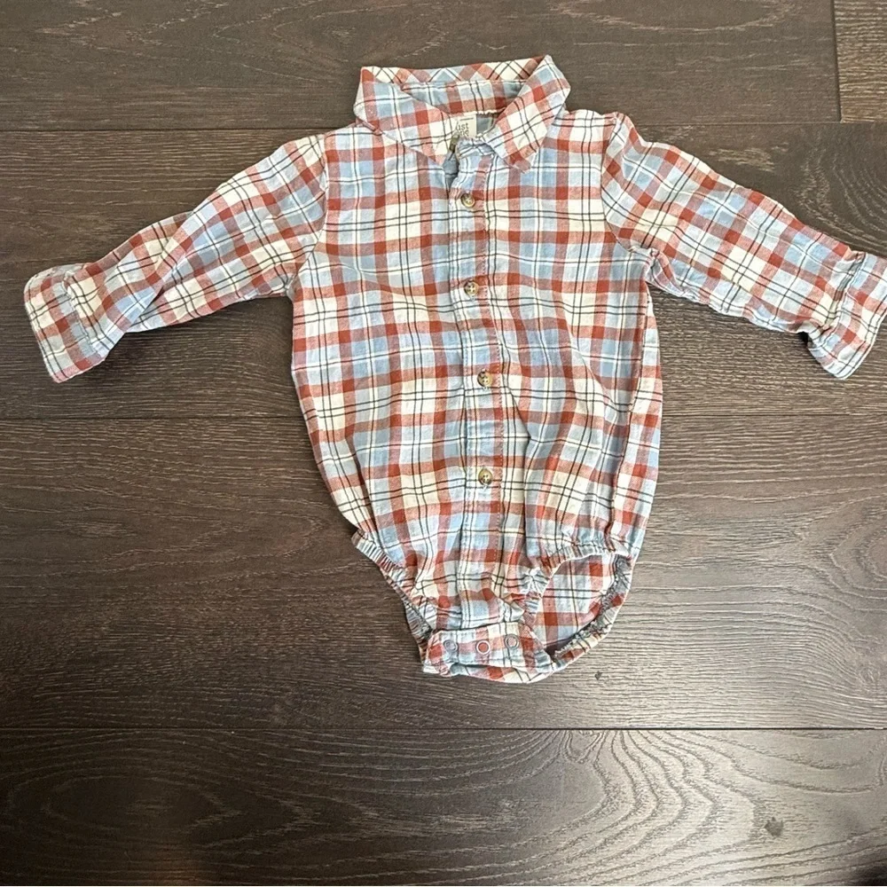 Red and Navy Striped Polo Shirt for Kids